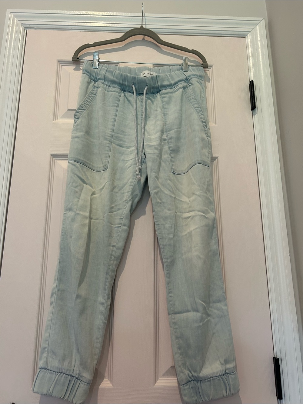 Bella Dahl Pale Blue Drawstring Joggers